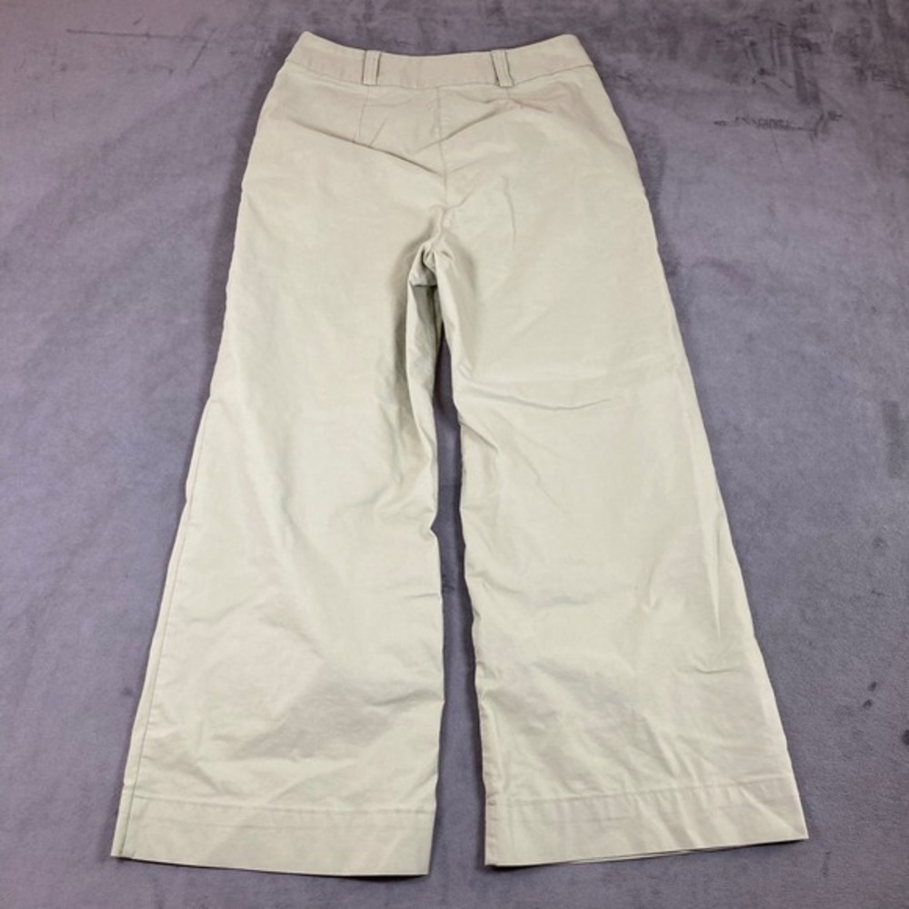 Anatomie Ivanna Wide Leg Pants Sand green Beige Stretch Cotton Trousers Size S - Picture 4 of 8